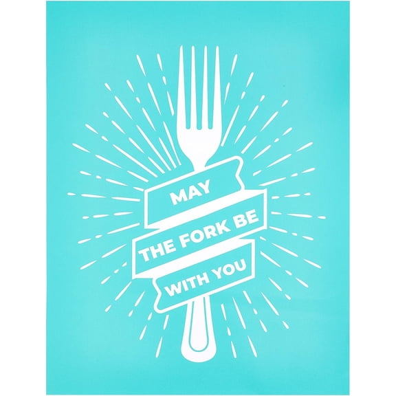 Self-Adhesive Silk Screen Stencil Fork Printing Mesh Transfers Reusable Cook Pattern Stencils