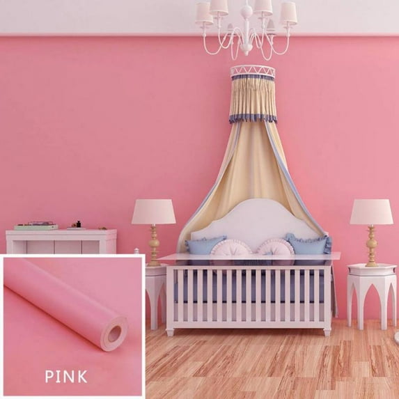Self-Adhesive Solid Color PVC Wallpaper Peel and Stick Removable Self-Adhesive Wallpaper Vinyl Film Contact Paper Decorative Bedroom Living Room Wall Covering Cabinets 15.7" x 23.6"