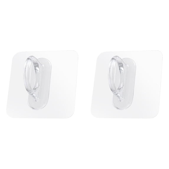 Self Adhesive Spray Bottle Holder Hook, Wall Mount Utility Hook For Kitchen Bathroom Cabinet, Damage Free Adhesive Hanger For Cleaning Spray Bottles, Round (Clear, 2pcs)