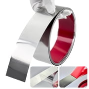 Bnell Mirror Trim Flexible Molding & Wall Trim,Peel and Stick Trim Molding, Stainless Steel Trim,Self Adhesive Molding Trim10Ft x 2inch, Silvery
