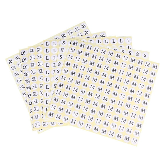 6 Packs Beige Self Adhesive Small Circle Stickers for Labeling Clothes T-Shirt Coat Size Numbers