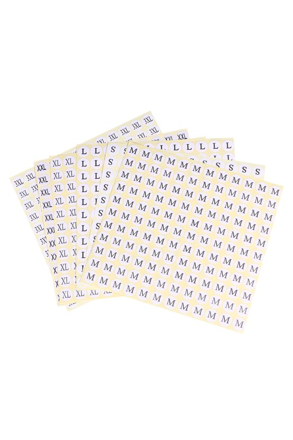 6 Packs Beige Self Adhesive Small Circle Stickers for Labeling Clothes T-Shirt Coat Size Numbers