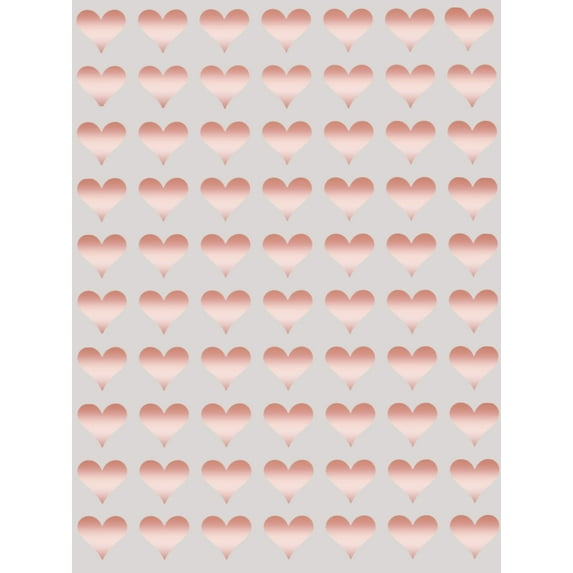 Self Adhesive Stickers Heart 1/2 inch (0.50), Rose Gold Heart Crafting Sticker for Decoration, Scrapbooking & Stationery 13mm, 3500-Pack by Royal Green