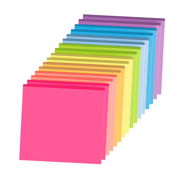 Self-Adhesive Sticky Notes 3x3 Inch, Bulk Pack of 16 Pads, Bright Multicolor Memo Sheets for Daily Reminders, Office Supplies, Home Organization, Notebook Tabs, Desktop Notes, Multicolor