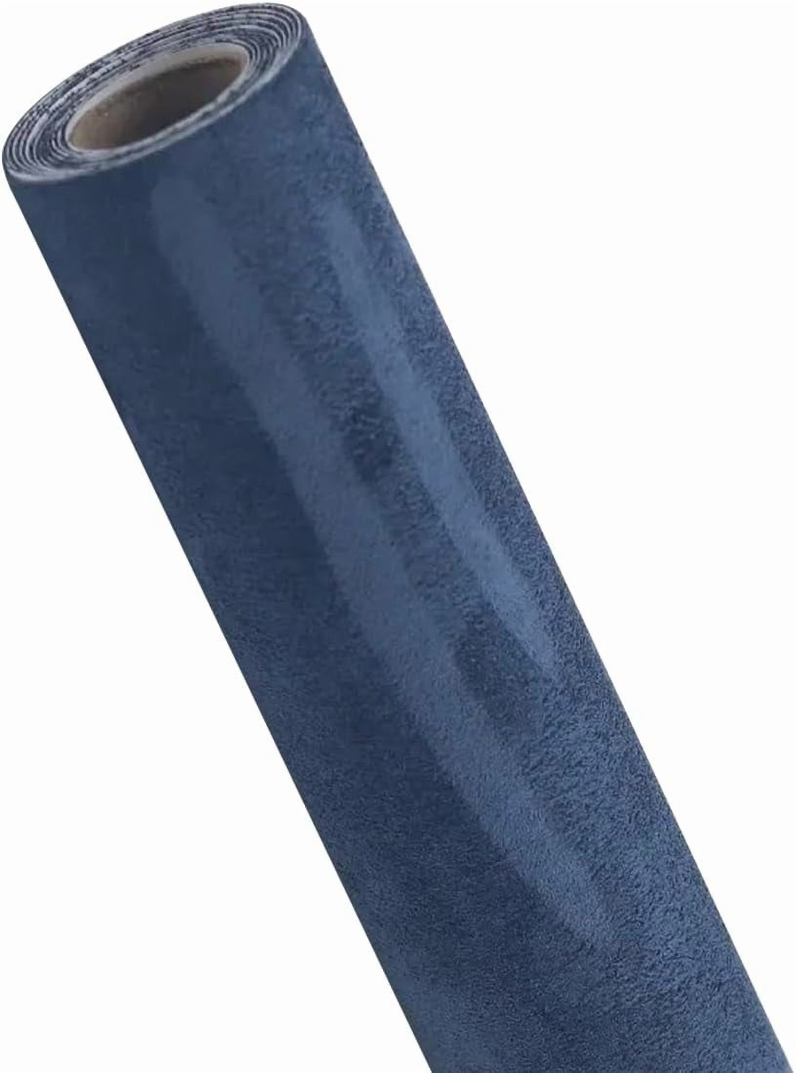 Self-Adhesive Suede Leather Fabric Wrap for Car Interior, Artificial Stretch Film Stickers for Furniture Craft - Blue, 7.87x11.8in