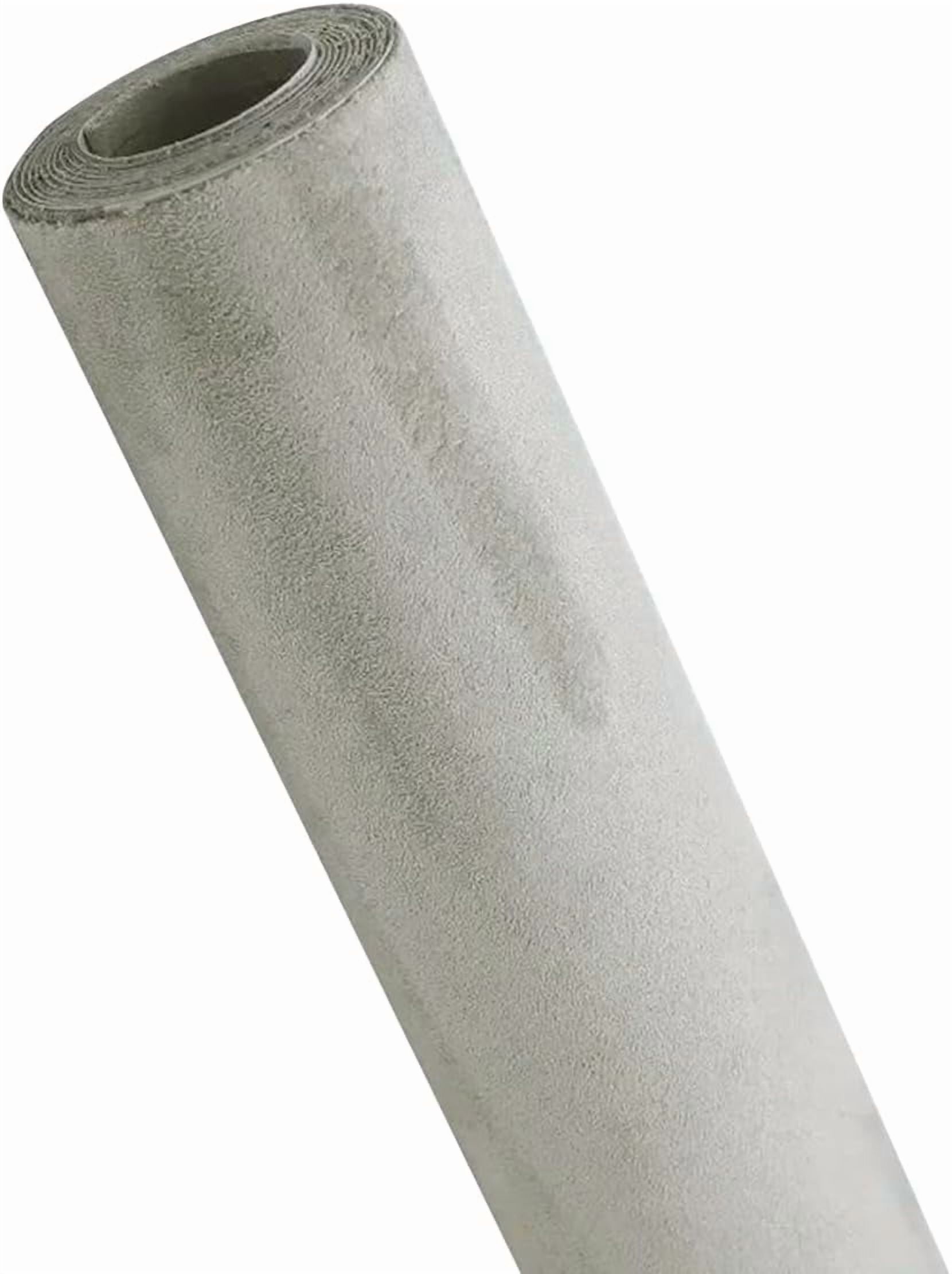 Self-Adhesive Suede Leather Fabric Wrap for Car Interior, Artificial Stretch Film Stickers for Furniture DIY Craft - Beige Gray, 7.87x11.8in