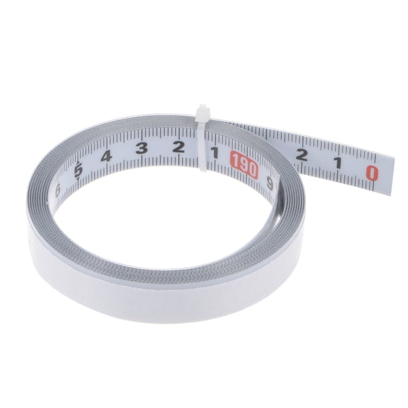 Self Adhesive Tape Measure 200cm  Right to Left Read Measuring Tape Nylon-coated Steel Sticky Ruler, White