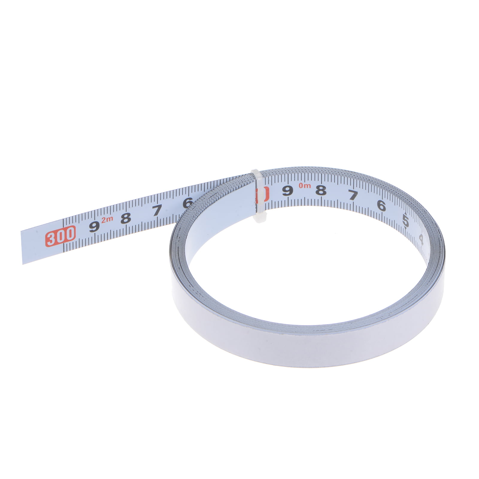 Self Adhesive Tape Measure 300cm Metric Right to Left Read Measuring Tape  Steel Sticky Ruler, White