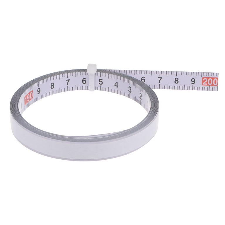 Self Adhesive Tape Measure 400cm Middle to Both Sides Sticky Steel Ruler  Tape 13mm for Workbench, White