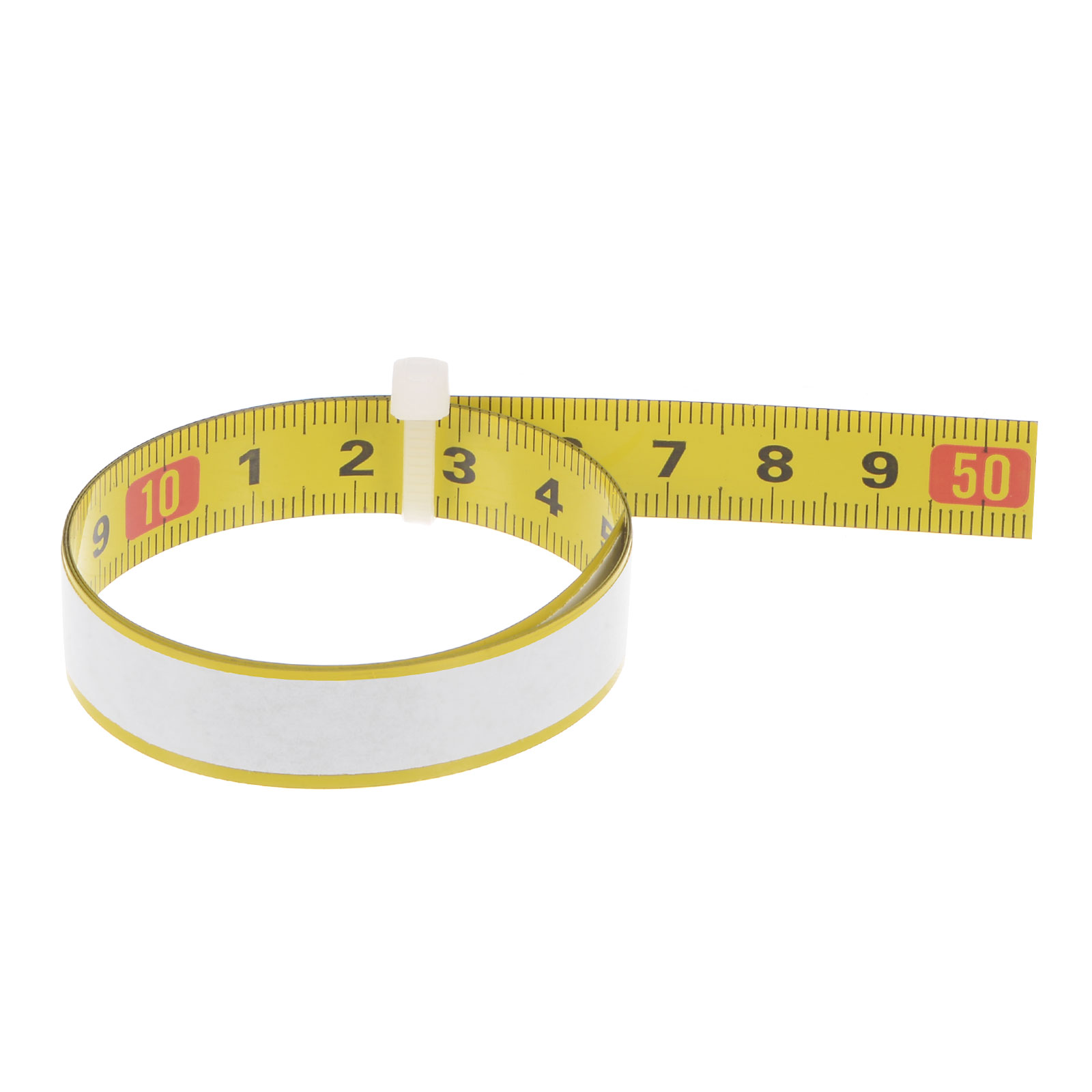 Self Adhesive Tape Measure 50cm Left to Right Sticky Steel Ruler Tape for  Workbench, Yellow