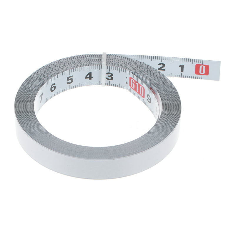 Self Adhesive Tape Measure 600cm Metric Right to Left Read Measuring Tape  Steel Sticky Ruler, White