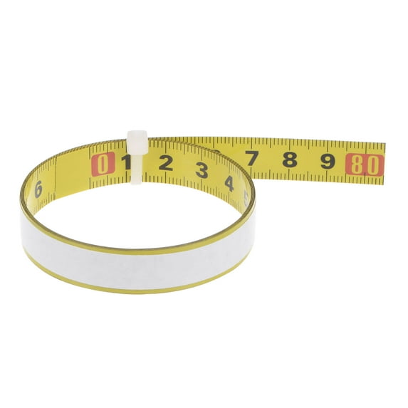 Self Adhesive Tape Measure 80cm Left to Right Sticky Steel Ruler Tape for Workbench, Yellow
