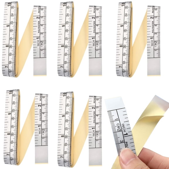 Self-Adhesive Tape Measure,TGY 10 Pack 24 Inch (61cm)Stick Ruler Tape,Workbench Ruler Sticker Sticky Tape with Adhesive Backing for Woodworking Saw Drafting Table