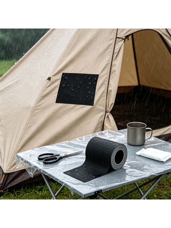 Self Adhesive Tarpaulin Repair Patch, 10x200cm Waterproof Fabric Repair Tape, Strong Adhesive Strip for Tent, Tarp, Backpack, Umbrella and Outdoor Gear