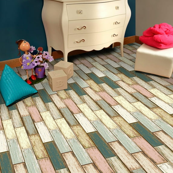 Self Adhesive Tile Art Floor Wall Decal Sticker Diy Kitchen Bathroom Decor Vinyl Multicolor