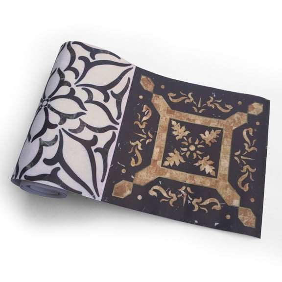 Self Tile Art Wall Decal Sticker Roll | PVC Peel & Stick | Decorative Water Resistant | Suitable for Kitchen Bathroom Floors Glass | 20cm x 500cm | 1 Roll