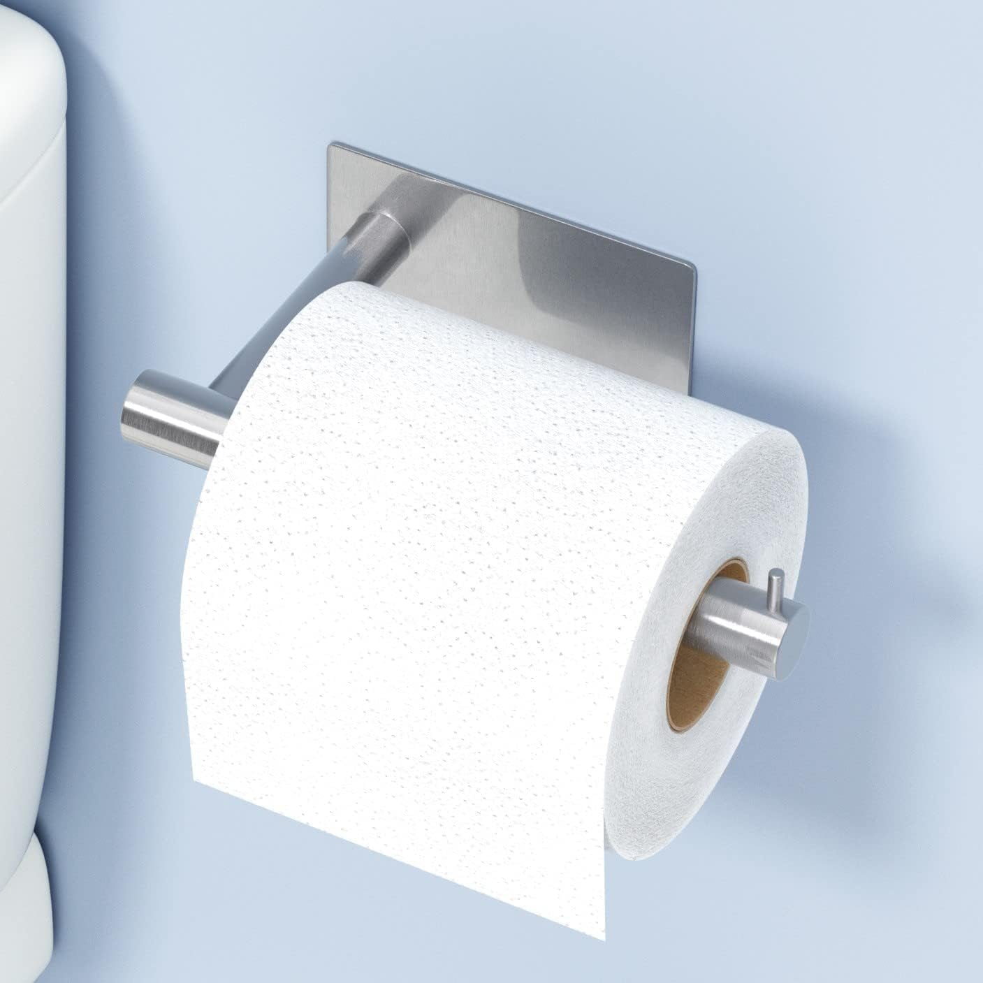 SelfAdhesive Toilet Paper Holder Brushed Nickel, Premium Stainless