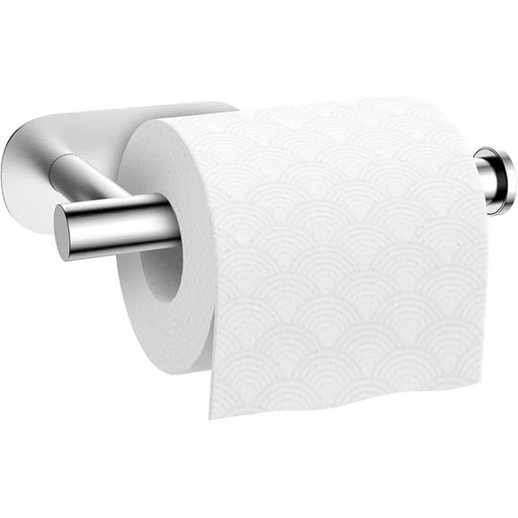 Self Adhesive Toilet Paper Holder For Bathroom, No Drilling Stainless Steel Toilet Paper Holder, Brushed Nickel