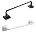 thumbnail image 1 of Self Adhesive Towel Rod Bar Wall Bath Towel Holder Rail Rack for Kitchen Bathroom - 34cm - Black, 1 of 9