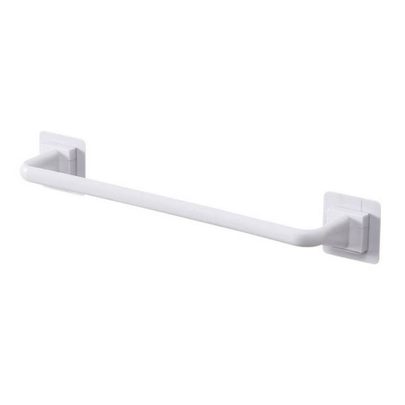 Self Adhesive Towel Rod Bar Wall Bath Towel Holder Rail Rack for Kitchen Bathroom - 34cm - White