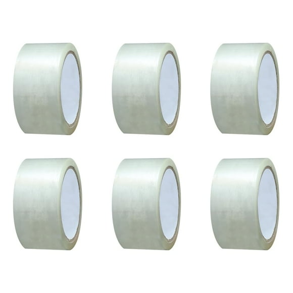 Self Adhesive Transparent Cello Tape - 65 Meters in Length - 48mm / 2" Width - 6 Roll Per Pack Packaging Tape for E-Commerce Box Packing, Office and Home use, by Dark Handicraft One.