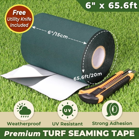 Self Adhesive Turf Seam Tape for Artificial Grass and Synthetic Turf Joining 6" x 65.6'