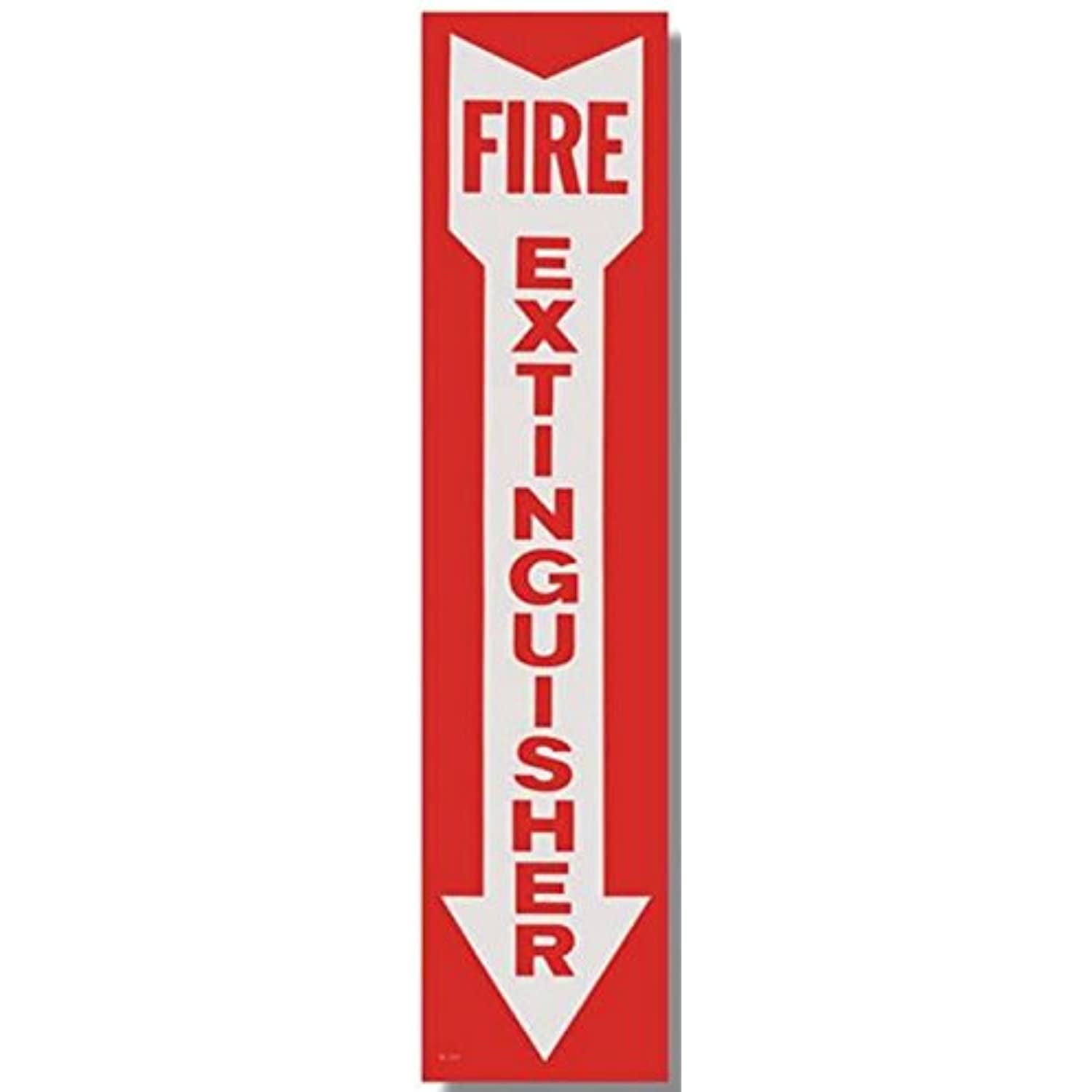 SelfAdhesive Vinyl"FIRE Extinguisher" Arrow Sign 4" x 18" (BL109