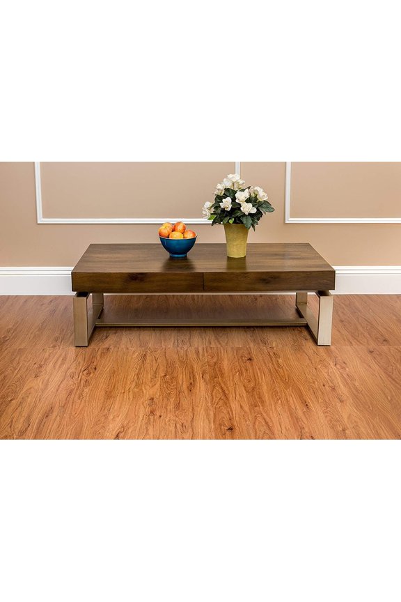 Self-Adhesive Vinyl Planks Hardwood Medium Oak Wood Peel Stick Tiles - 10 Pieces