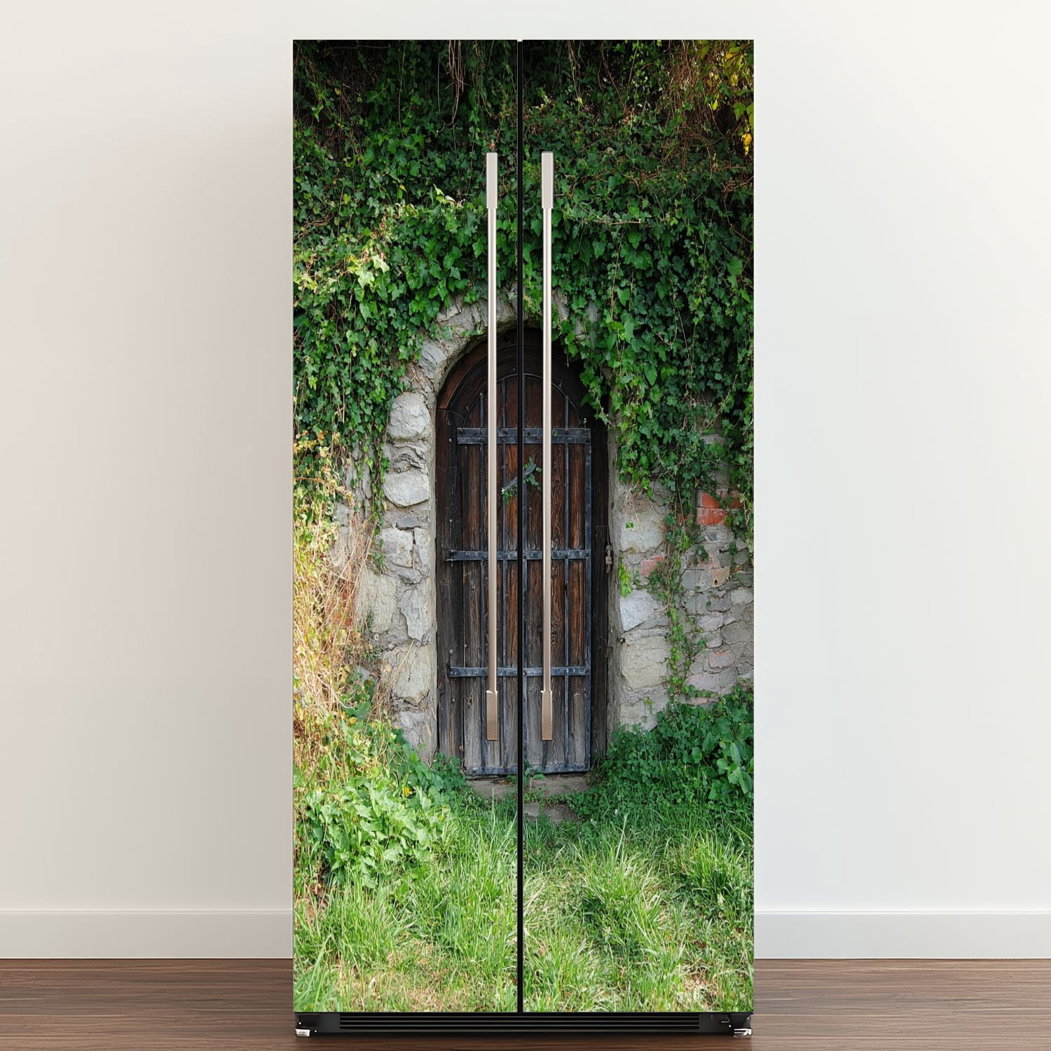 Self Adhesive Vinyl Refrigerator Wrap Set Door wine cellar Door Mural Removable Fridge Sticker Peel and Stick&nbsp;Full Door Cover Decal Kitchen Bar Decor