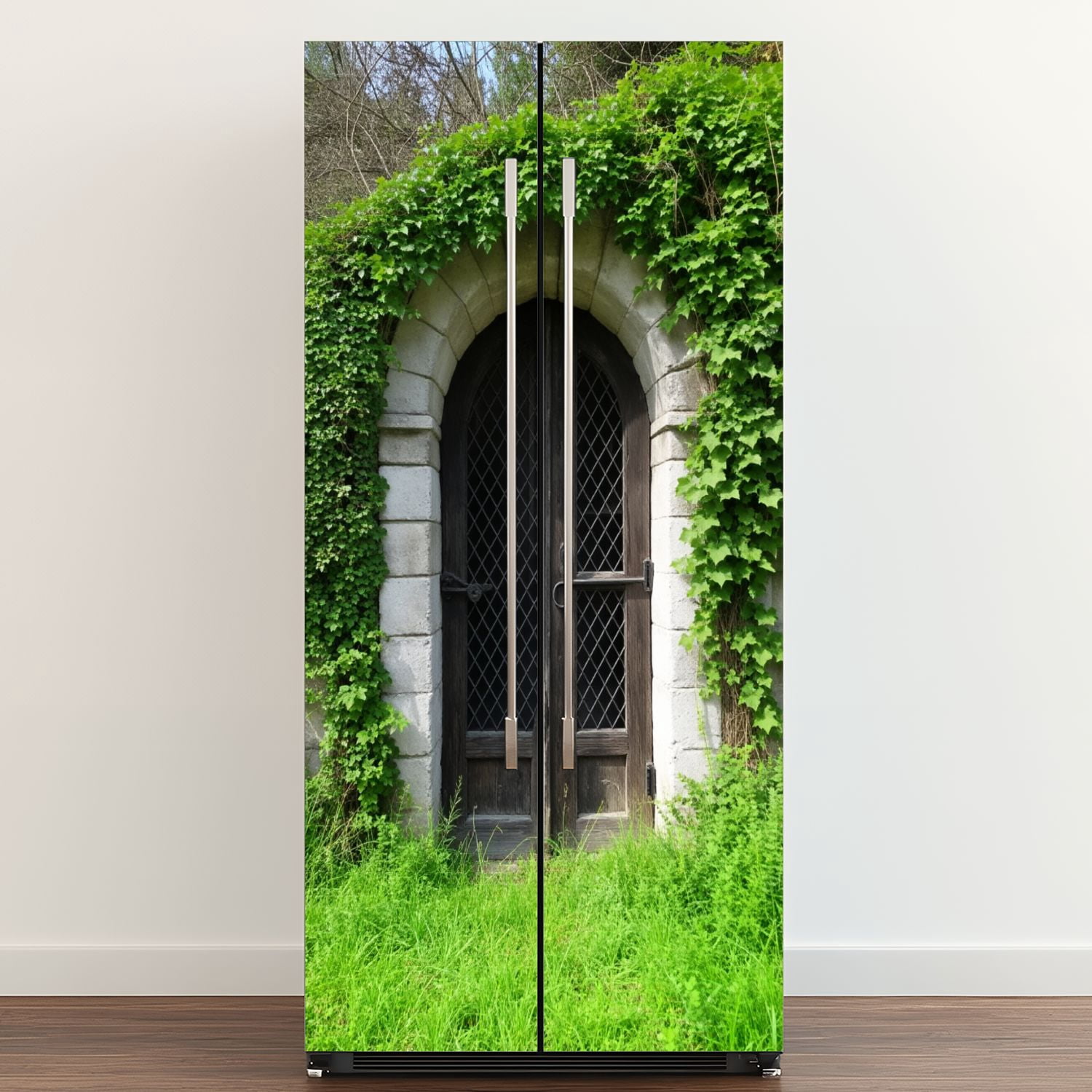 Self Adhesive Vinyl Refrigerator Wrap Set Door wine cellar Door Mural Removable Fridge Sticker Peel and Stick&nbsp;Full Door Cover Decal Kitchen Bar Decor
