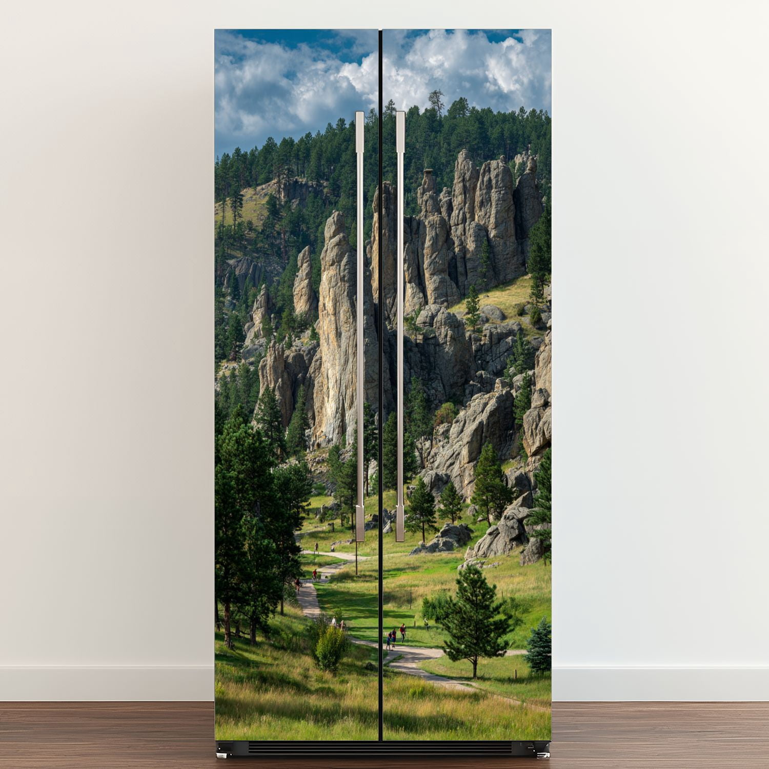 Self Adhesive Vinyl Refrigerator Wrap Set flatirons boulder colorado among boulderss pictures Door Mural Removable Fridge Sticker Peel and Stick&nbsp;Full Door Cover Decal Kitchen Bar Decor
