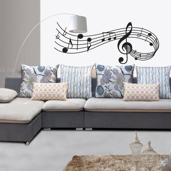 Self-Adhesive Wall Art, 9.4 in x 22.8 in, Reusable Peel and Stick Design for Furniture, Glass, and Smooth Surfacesblack,one-size