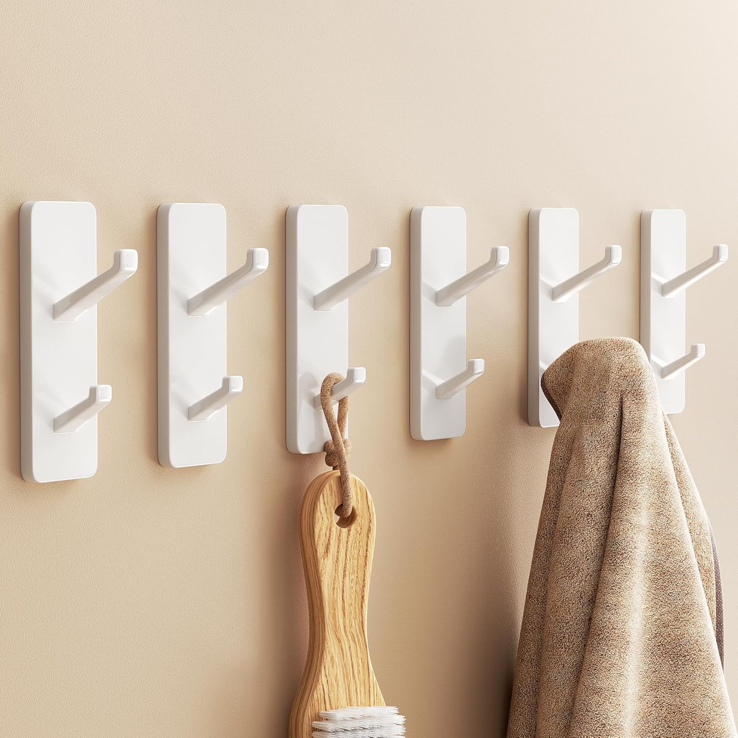 Self Adhesive Wall Hooks for Hanging: Stick on Hold 13 LB,Towel Hooks ...