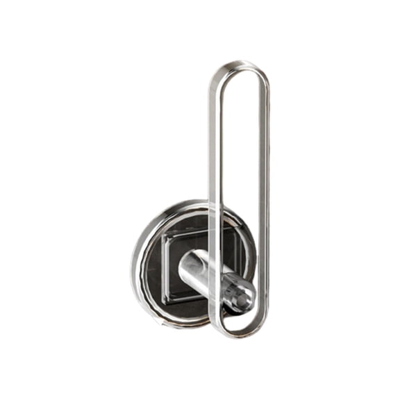 Self-Adhesive Wall Hooks, Heavy Duty Wall Hooks for Hanging Towels, Removable Strong Sticky Hooks, Waterproof and Rustproof MultiUse for Home Bathroom Kitchen Office, 1Pc(Silver,5.1x2.3")