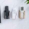 thumbnail image 1 of Self-Adhesive Wall Mount Storage Box | No Drill Remote Control Holder for Home Office | Universal Mounting for Phones Pens & Small Items | Includes 1 Rack & Adhesive, 1 of 2