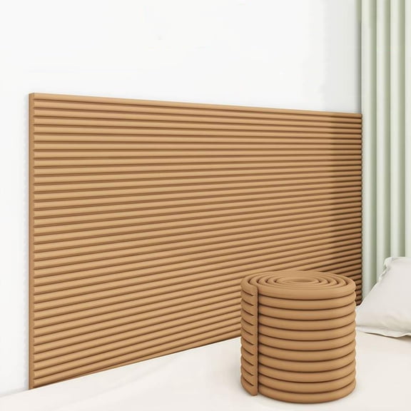 Self-Adhesive Wall Protector Padding, Soft Foam Anti-Collision Sticker for Home and Office, Covering for Bedroom, Living Room and Nursery, Camel