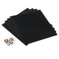 thumbnail image 1 of Self Adhesive Wall Square Bulletin Felt Board Tile with Push Pin, Black 4 Pack, 1 of 5