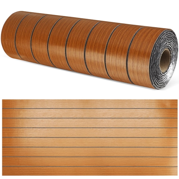 Amosfun Peel and Stick Wood Panels Self Adhesive Faux Wood Grain Wall Wallpaper