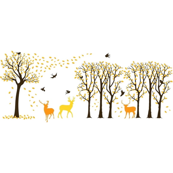 Self-Adhesive Wall Stickers Tree Pattern PVC Wall Decals Waterproof Wall Sticker DIY