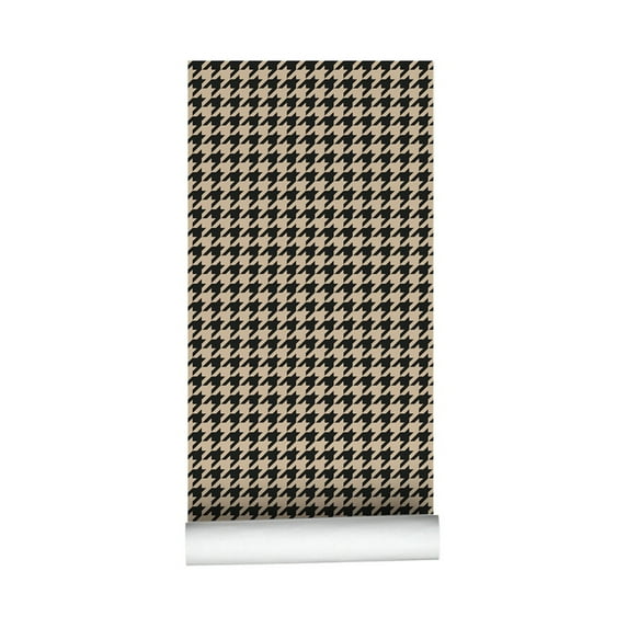 Self Adhesive Wallpaper Houndstooth Contact Paper Drawer Locker Sticker