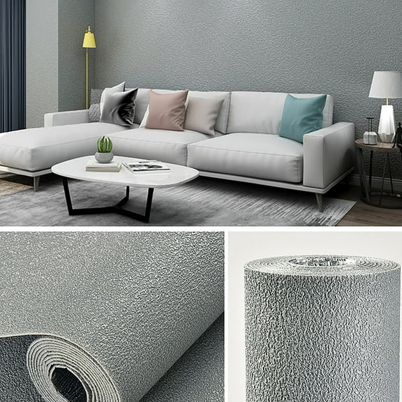 Self Adhesive Wallpaper Peel and Stick Wallpaper Textured Wallpaper Thick Wallpaper Self-Adhesive Waterproof Thickened Wallpaper for Bedroom and Warm Living Room Background Wall Paper