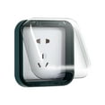 thumbnail image 1 of Self-Adhesive Waterproof Electrical Outlet Cover Box, Type 86 Wall Socket Protector Splashproof Switch Plate Cover for Bathroom Kitchen Garage Outdoor Use, Transparent Lid Easy Installation, 1 of 3
