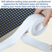 Self Adhesive Waterproof Sealing Tape Strip for Kitchen Sink Bathroom Wall Tub Toilet Gaps, Mold Resistant & Easy Clean Caulk Trim Sealant, 1 Roll