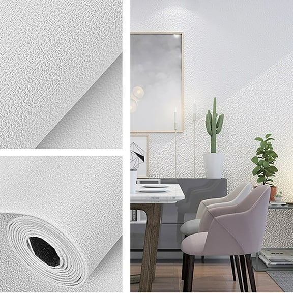 Self-Adhesive Waterproof Wallpaper, Thickened PVC Removable Peel and Stick Wall Covering for Bedroom Living Room Kitchen, Easy to Clean Textured Design, 50cm x 500cm