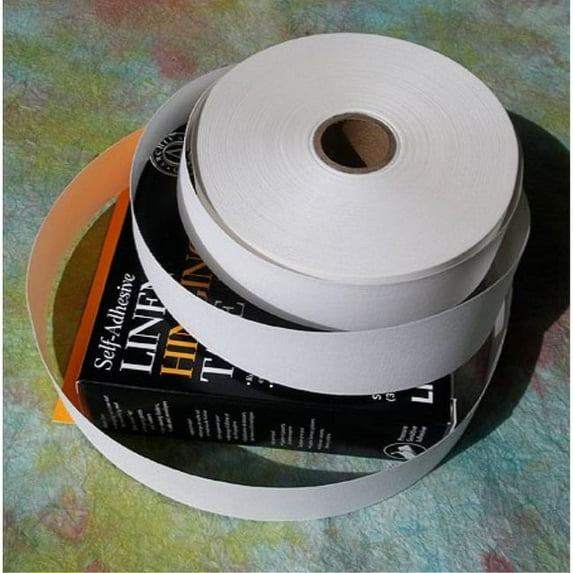 Self Adhesive White Linen Hinging Tape 1one-quarter inchin x 150ft by Lineco