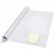 Self-Adhesive Whiteboard Wall Decal Sticker, 17.7" X 78.7" Extra Large Strong & Durable Dry Erase Wall Paper Message Board White Board for Drawing, Office, Home Decor (White)