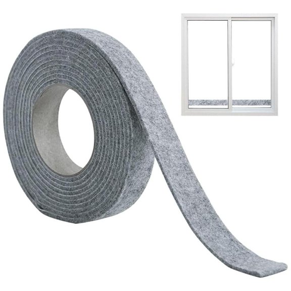 Self-Adhesive Window Condensation Absorbent Felt Strip,1Roll,Grey