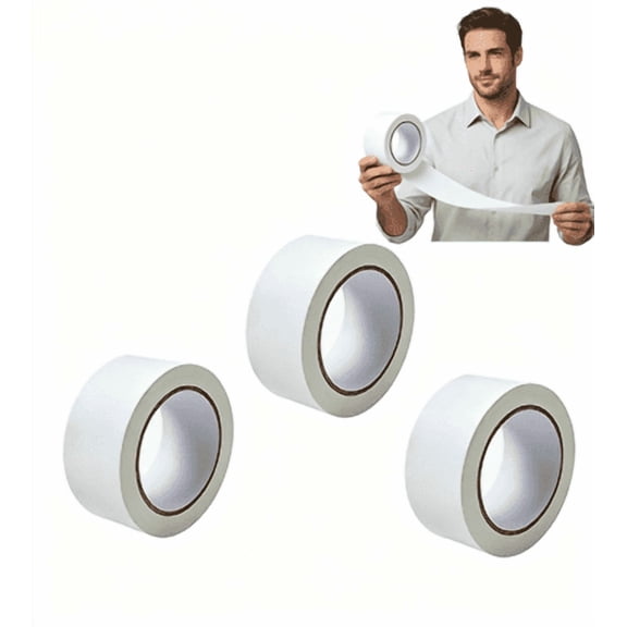 Self-Adhesive Window Door Weather Sealing Tape, Reusable Easy Peel Off Insulation Strip Blocks Draft Dust Insects, White 1.96in x 32FT, 3 Rolls