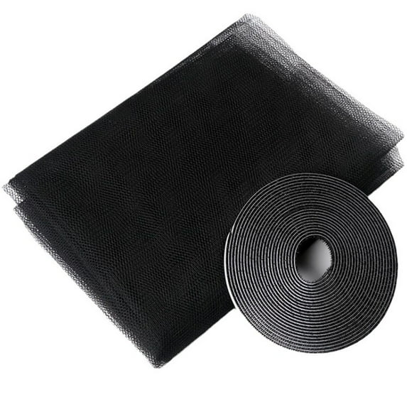 Self-Adhesive Window Screen Mesh - 1.5x1.3m Mosquito Netting with Magnetic Closure, DIY Adjustable Size for Doors & Windows, Easy Install & Washable