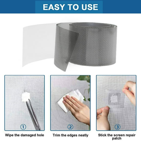 Self Adhesive Window Screen Mesh Repair Patch Anti Insect Fly Net Fixing Sticker For Door Window Screen Hole Mending
